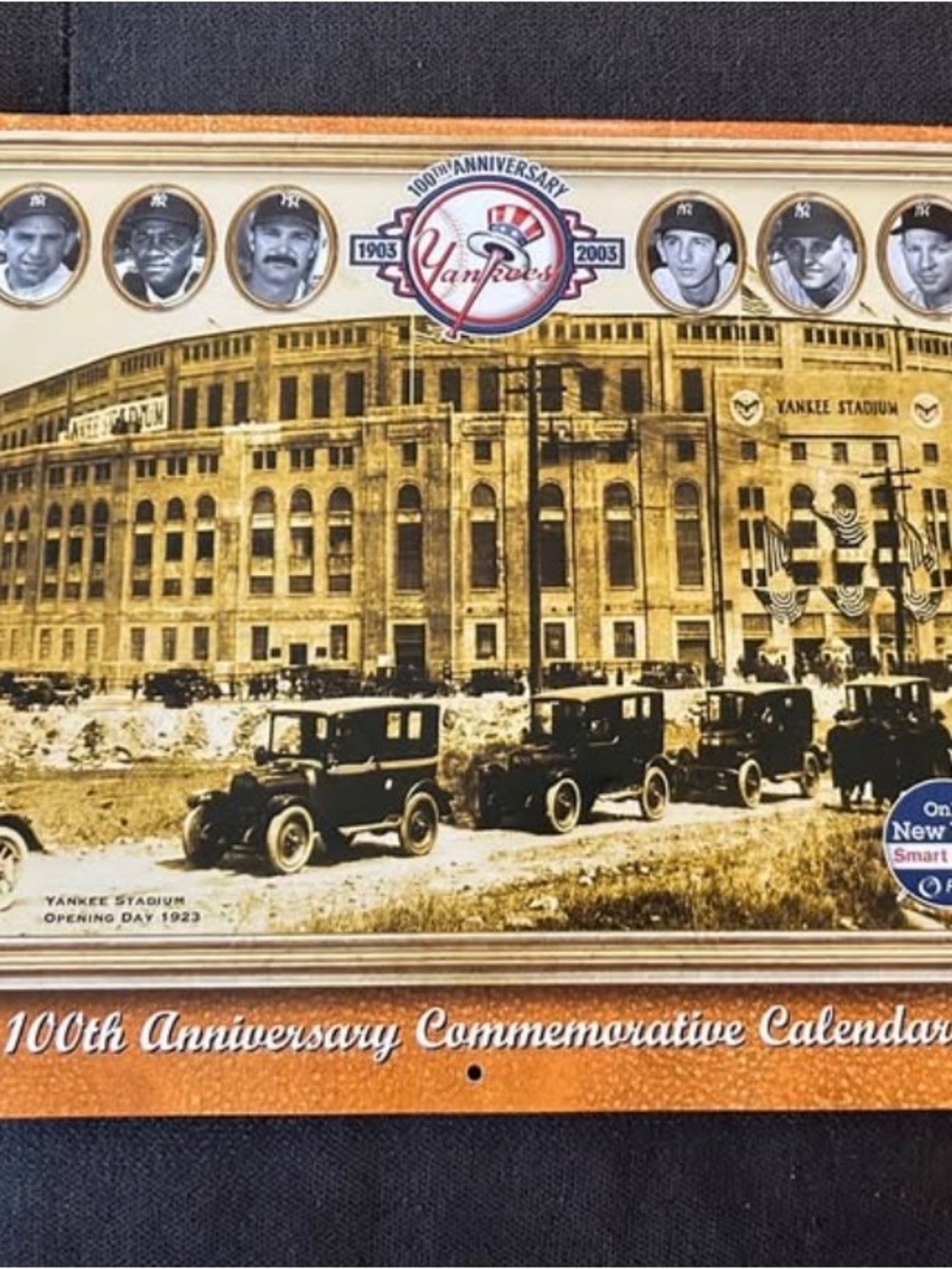 New York Yankees 100th Anniversary Commemorative Calendar - Cream & Brown